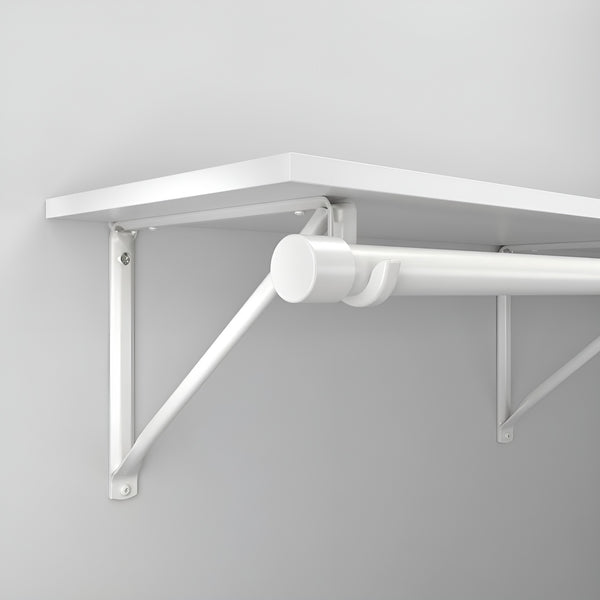 HD Shelf & Rod Support - White
