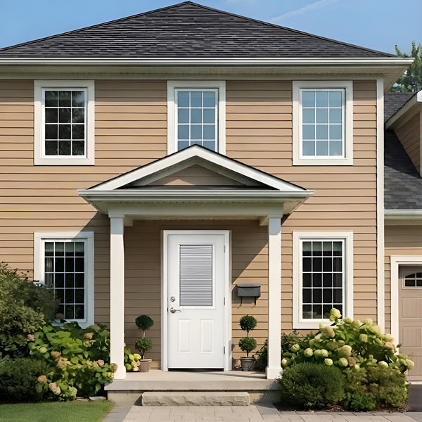 36 x 80 Half Blinds Fiberglass Exterior Prehung Door