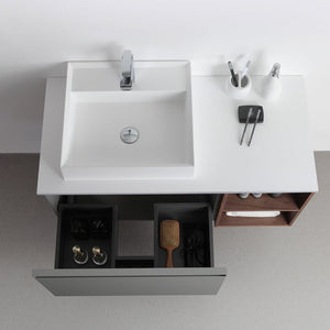 MANAROLA 42  LIGHT GRAY BATHROOM VANITY