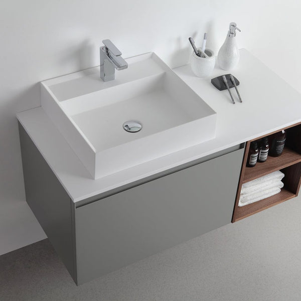 MANAROLA 42  LIGHT GRAY BATHROOM VANITY