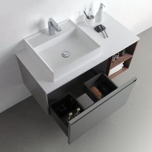 MANAROLA 42  LIGHT GRAY BATHROOM VANITY