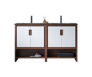 LYON 60” BATHROOM VANITY (BLACK COUNTERTOP)