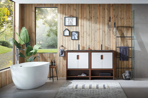 LYON 60” BATHROOM VANITY (BLACK COUNTERTOP)