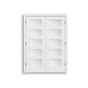 5-Lite Double Glass Door