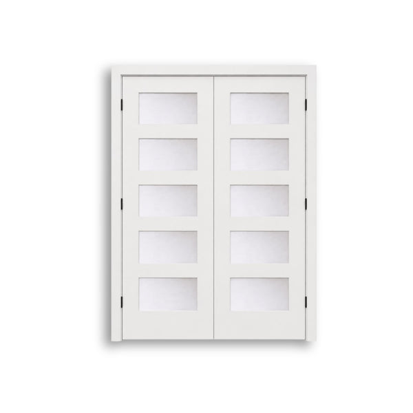 5-Lite Double Glass Door