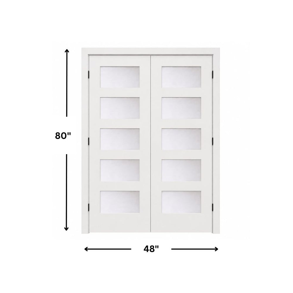 5-Lite Double Glass Door