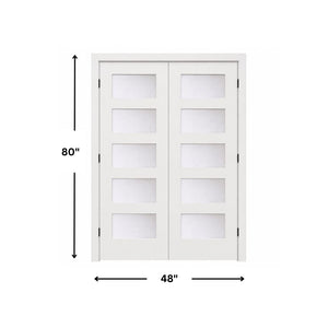 5-Lite Double Glass Door