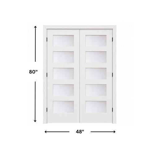 5-Lite Double Glass Door