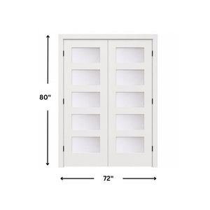 5-Lite Double Glass Door