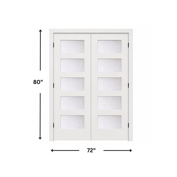 5-Lite Double Glass Door