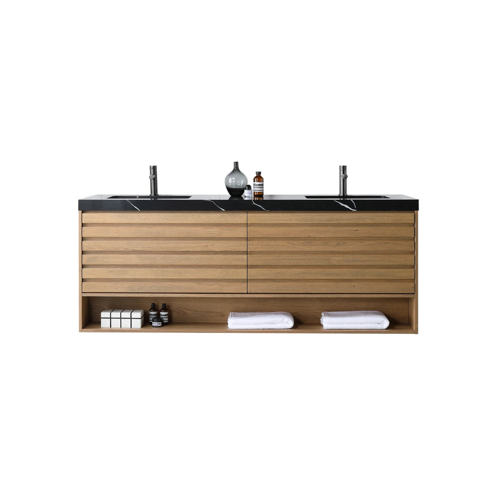 MATERA 72” PECAN OAK BATHROOM VANITY