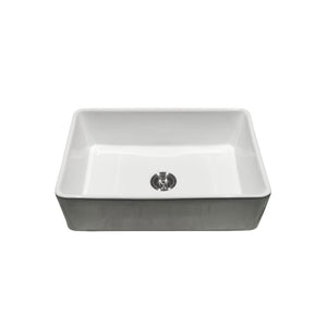 PORCELAIN FIRECLAY FARMHOUSE WITH APRON SB WHITE-3020