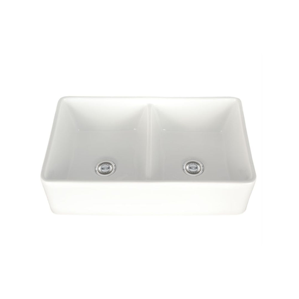 Porcelain Fireclay Farmhouse with Apron Double White-3220