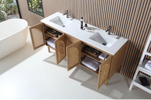 NARA 72” PECAN OAK BATHROOM VANITY