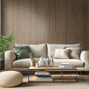 Natural Acoustic Wood Slat Panels (9.5X94.5)
