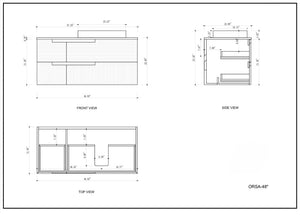 ORSA 48” WALNUT BATHROOM VANITY