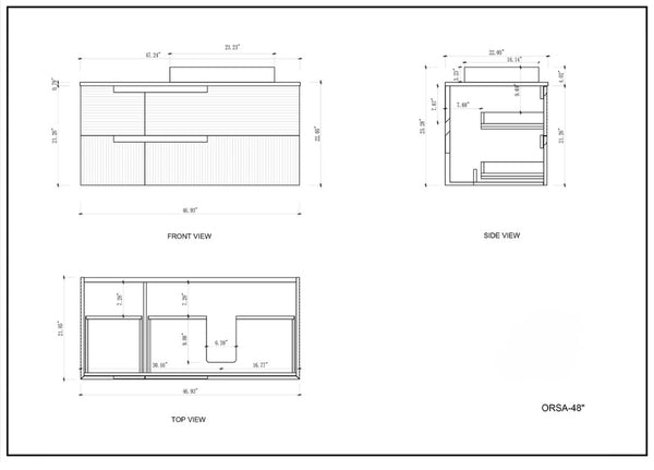 ORSA 48” WALNUT BATHROOM VANITY
