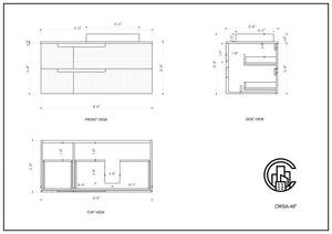 ORSA 48” WALNUT BATHROOM VANITY