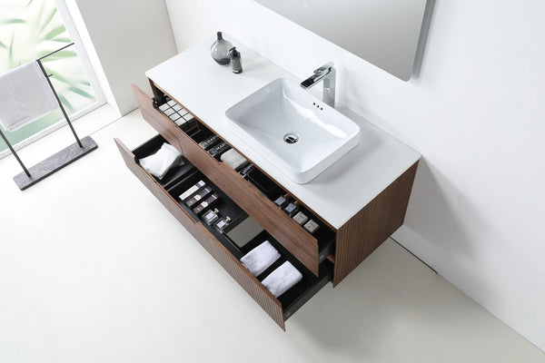 ORSA 60” WALNUT BATHROOM VANITY