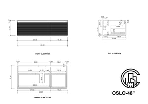 OSLO 48” WHITEWASH/WHITEWASH BATHROOM VANITY
