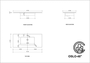OSLO 48” WHITEWASH/WHITEWASH BATHROOM VANITY