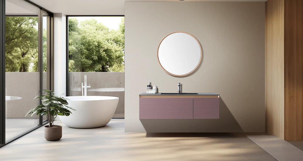 OSLO 48” CARAMEL/WHITEWASH BATHROOM VANITY