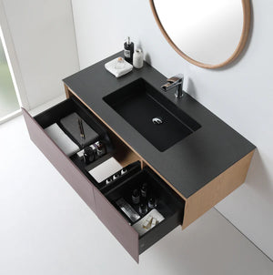 OSLO 48” CARAMEL/WHITEWASH BATHROOM VANITY