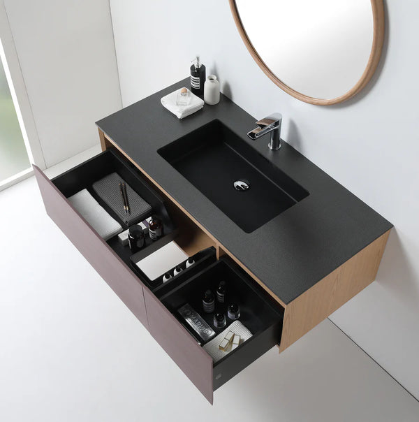 OSLO 48” CARAMEL/WHITEWASH BATHROOM VANITY