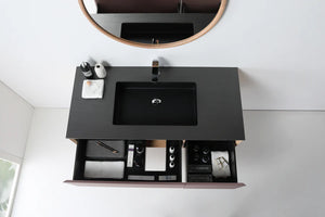 OSLO 48” CARAMEL/WHITEWASH BATHROOM VANITY