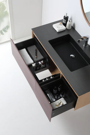 OSLO 48” CARAMEL/WHITEWASH BATHROOM VANITY