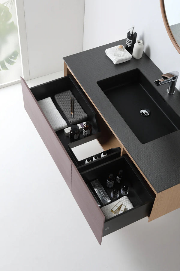 OSLO 48” CARAMEL/WHITEWASH BATHROOM VANITY