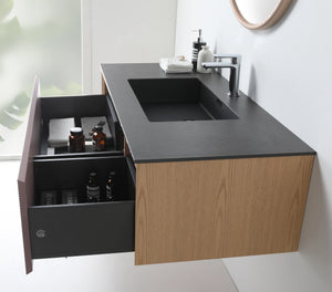 OSLO 48” CARAMEL/WHITEWASH BATHROOM VANITY