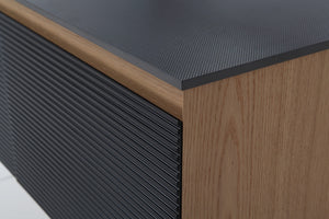 OSLO 60” MATTE BLACK/WHITEWASH BATHROOM VANITY