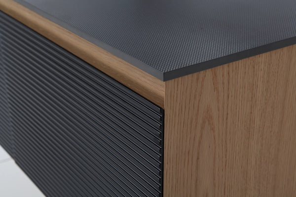 OSLO 60” MATTE BLACK/WHITEWASH BATHROOM VANITY
