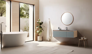 OSLO 48” SAGE GREEN/WHITEWASH BATHROOM VANITY