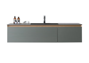 OSLO 60” SAGE GREEN/WHITEWASH BATHROOM VANITY