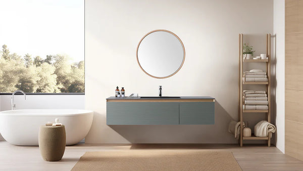 OSLO 60” SAGE GREEN/WHITEWASH BATHROOM VANITY