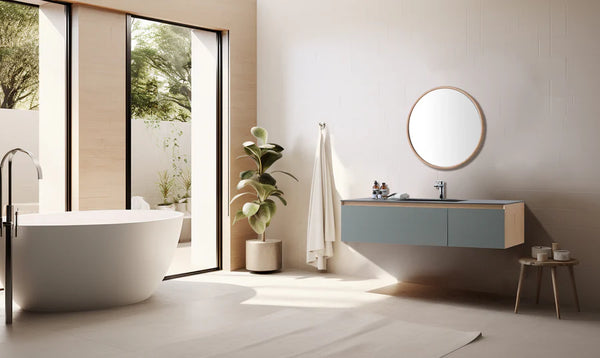 OSLO 60” SAGE GREEN/WHITEWASH BATHROOM VANITY