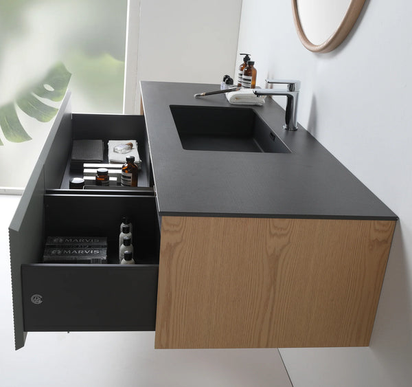 OSLO 60” SAGE GREEN/WHITEWASH BATHROOM VANITY
