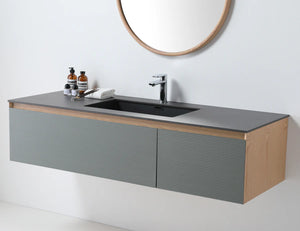 OSLO 60” SAGE GREEN/WHITEWASH BATHROOM VANITY