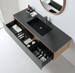 OSLO 60” SAGE GREEN/WHITEWASH BATHROOM VANITY