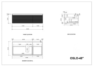 OSLO 48” WHITEWASH/WHITEWASH BATHROOM VANITY