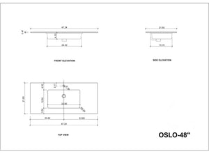 OSLO 48” WHITEWASH/WHITEWASH BATHROOM VANITY