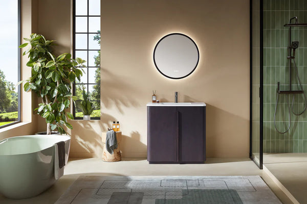 PARMA 36” NATURAL/ESPRESSO OAK TEAK BATHROOM VANITY