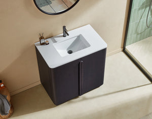 PARMA 36” NATURAL/ESPRESSO OAK TEAK BATHROOM VANITY