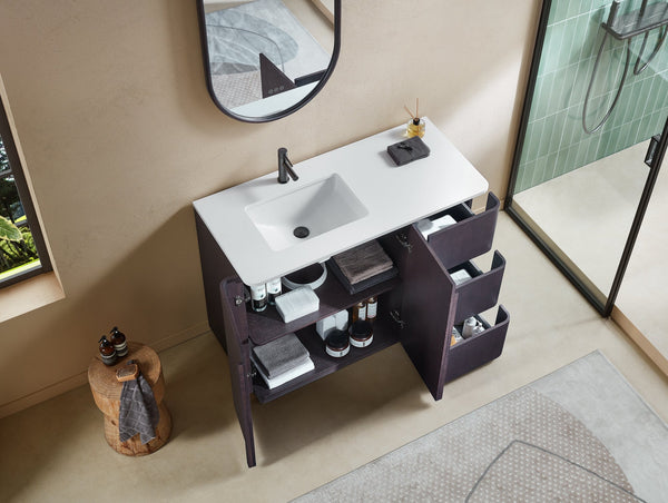 PARMA 48” NATURAL TEAK/ESPRESSO OAK BATHROOM VANITY