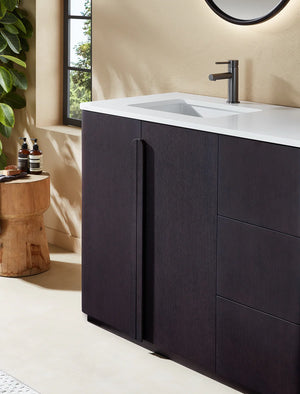 PARMA 48” NATURAL TEAK/ESPRESSO OAK BATHROOM VANITY