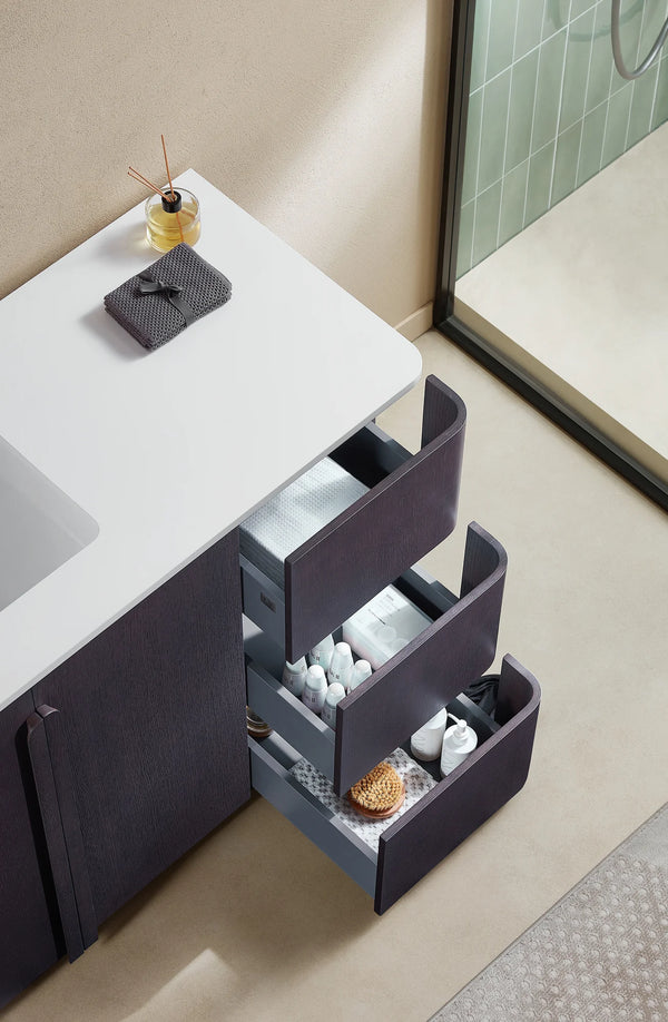 PARMA 48” NATURAL TEAK/ESPRESSO OAK BATHROOM VANITY