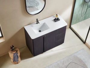 PARMA 48” NATURAL TEAK/ESPRESSO OAK BATHROOM VANITY
