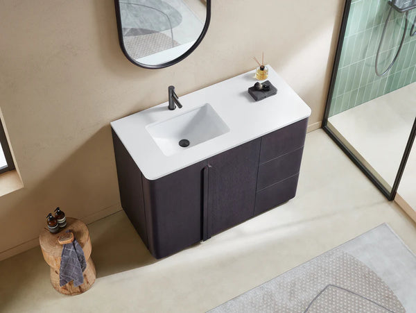 PARMA 48” NATURAL TEAK/ESPRESSO OAK BATHROOM VANITY